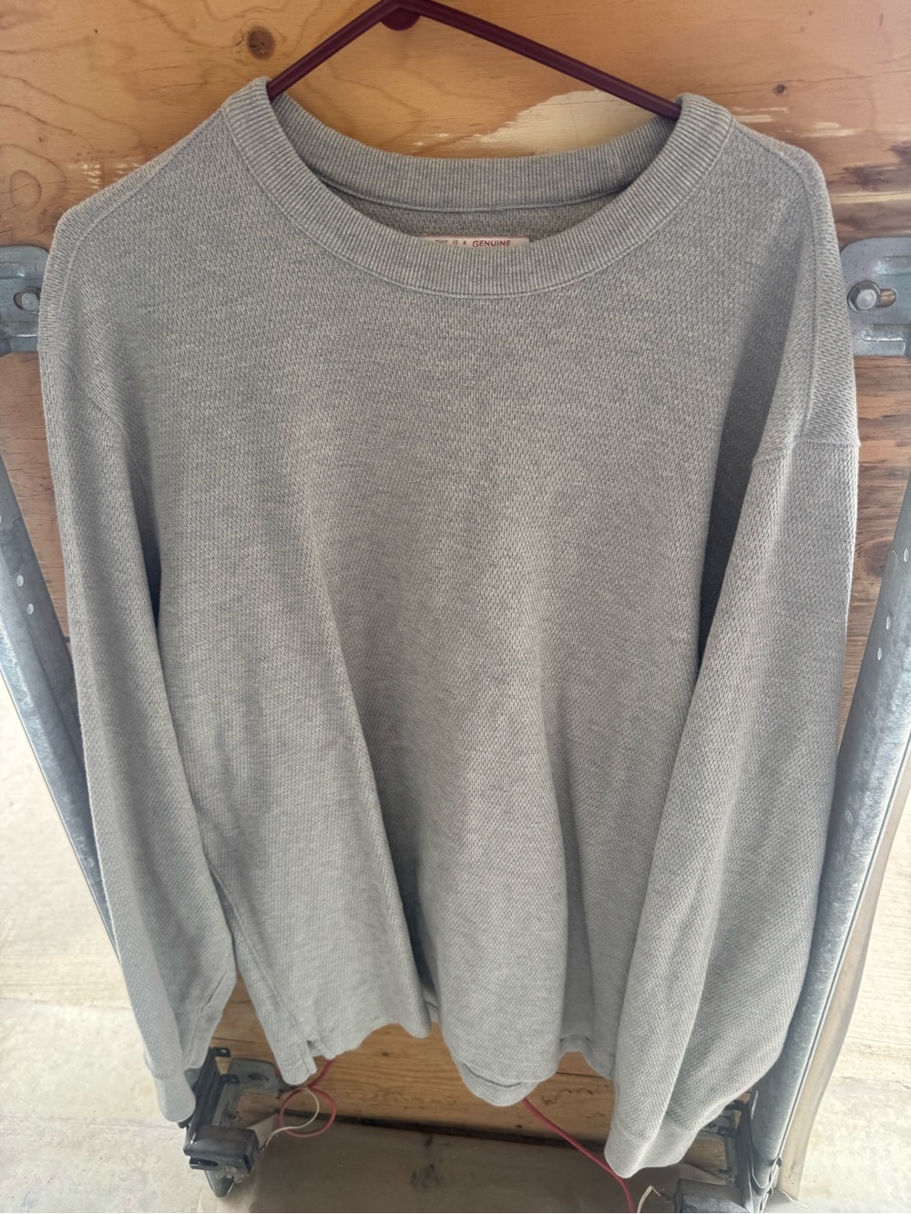 Filson Gray Crewneck Sweater - Light Gray Knit